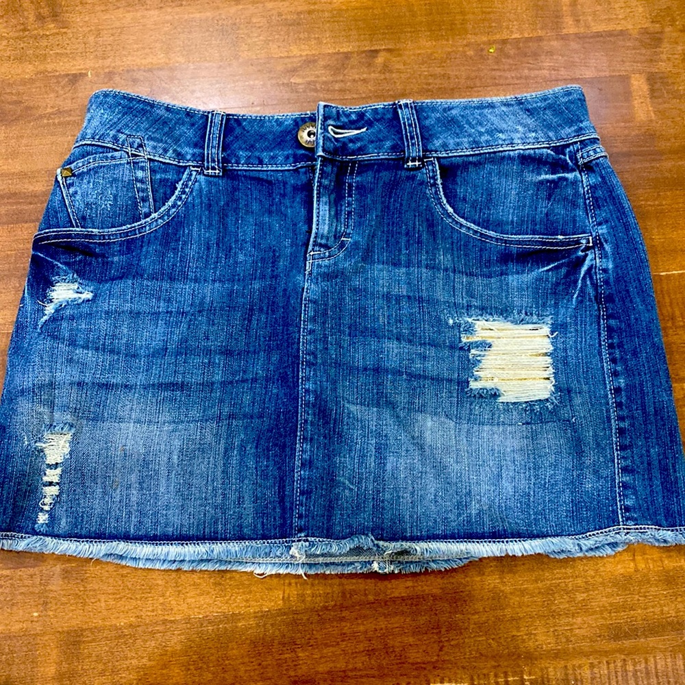 Elle denim mini skirt